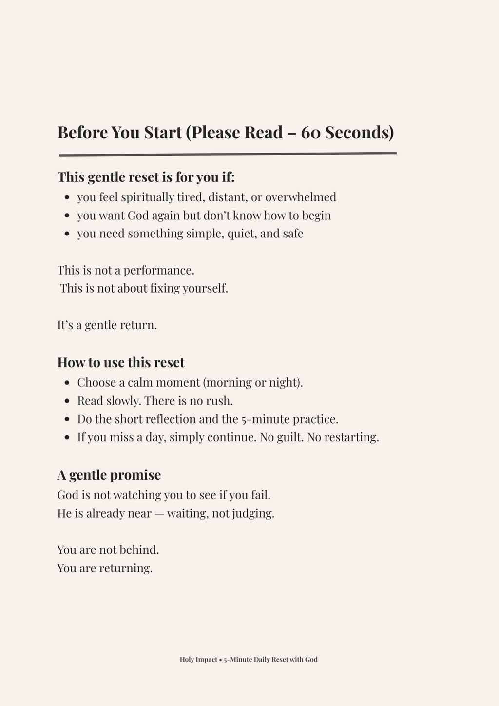 5-Minute Daily Reset with God — A Gentle 7-Day Devotional