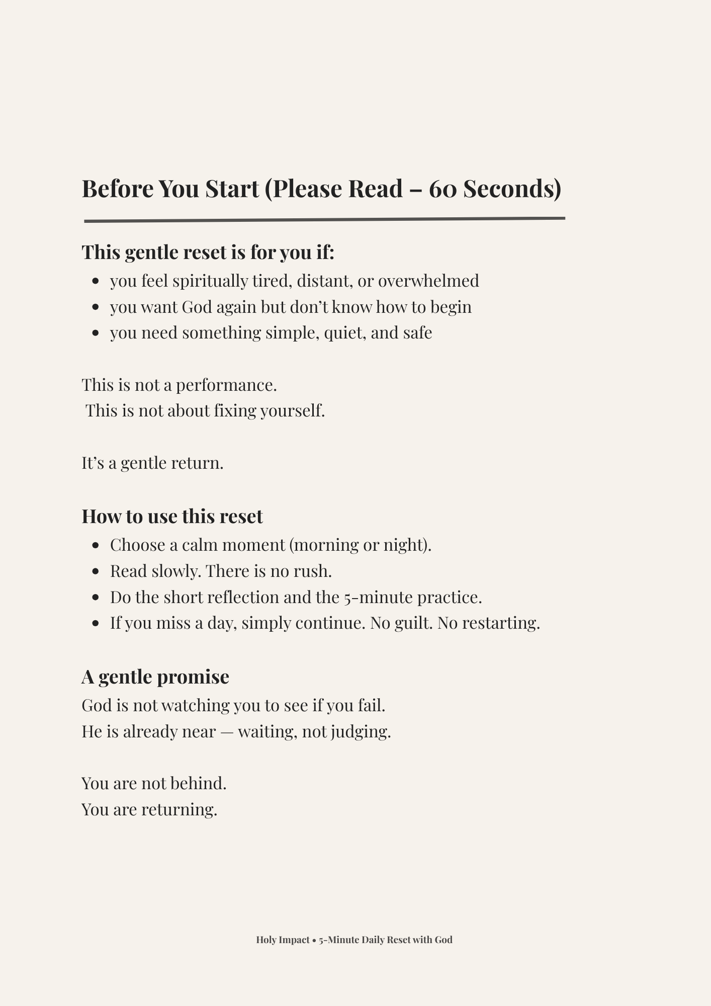 5-Minute Daily Reset with God — A Gentle 7-Day Devotional