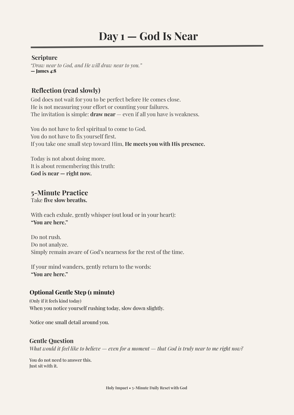 5-Minute Daily Reset with God — A Gentle 7-Day Devotional